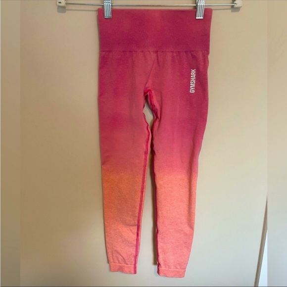 Gymshark Pants - Gymshark Adapt Ombré Seamless Leggings Orange Pink.Size X-Small
